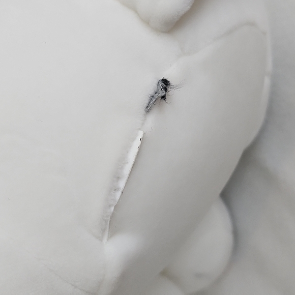 White kitten with Santa hat and scarf plush, 10.5" - Picture 8 of 8